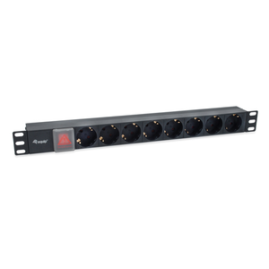 Equip 333286 unidad de distribución de energía (PDU) 8 salidas AC 1U Negro