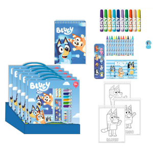 Set papeleria coloreable Bluey Set papeleria coloreable Bluey