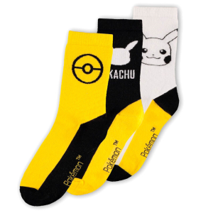 Pack 3 calcetines Pikachu Pokemon en GAME.es