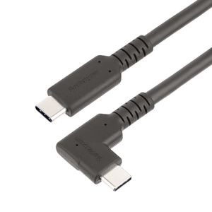 StarTech.com Cable USB-C de 1m - Acodado - USB 10 Gbps - Entrega de Alimentación de 100W (5A) - Modo Alt. de DP 8K 60 Hz / 4K 14