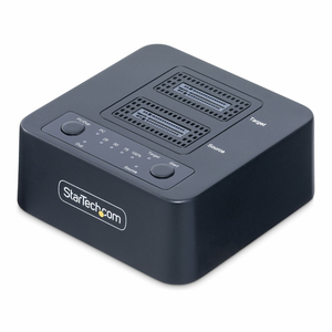 StarTech.com Dock Duplicador Clonador Autónomo 1:1 de Unidad SSD NVMe M.2 - 90GBpm - USB-C 3.2 de 20Gbps - Docking Station USB T