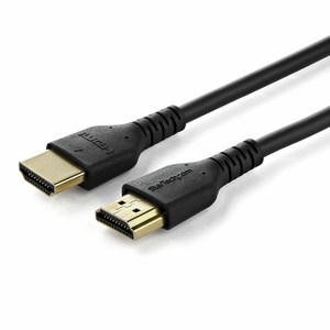 StarTech.com Cable HDMI 2.0 Certificado Premium de Alta Velocidad con Ethernet de 1,5m - Delgado - UHD 4K 60Hz - con Fibra de Ar