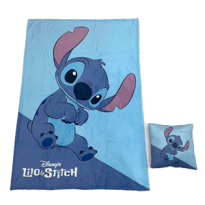 Set manta polar cojin Stitch Disney