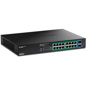 Trendnet TPE-TG182ES switch Gestionado Gigabit Ethernet (10/100/1000) Energía sobre Ethernet (PoE) Negro