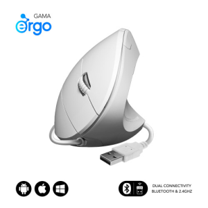 Subblim Glide Vertical Ergo Wired Blanco - Raton