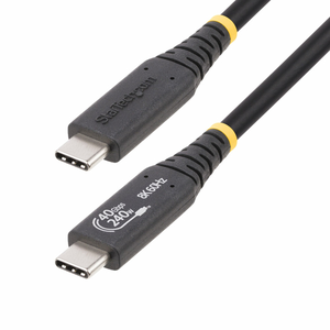 StarTech.com Cable USB4 de 1m - Cable USB Tipo C Certificado USB-IF - Cable USB-C de 40G - PD 3.1 EPR de 240W - 8K 60Hz - Compat