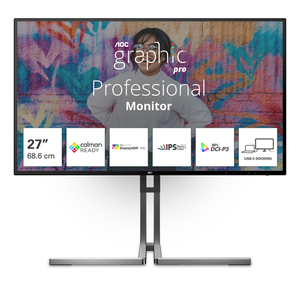 AOC U3 U27U3CV pantalla para PC 68,6 cm (27") 3840 x 2160 Pixeles 4K Ultra HD LCD Negro