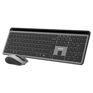 NGS ECLIPSE teclado Ratón incluido Hogar / Oficina RF Wireless + Bluetooth QWERTY Inglés Gris