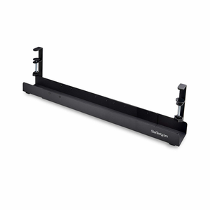 StarTech.com Bandeja Gestionador de Cables Negro - Soporte de Regleta - para Debajo del Escritorio - Ajustable en Longitud - Fij
