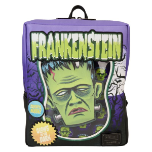 Mochila Frankenstein Neon Mask Universal Monster Loungefly 28cm Mochila Frankenstein Neon Mask Universal Monster Loungefly 28cm