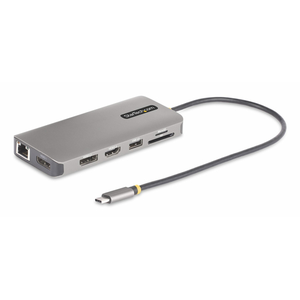StarTech.com Adaptador Multipuerto USB-C de 3 Monitores HDMI/DP - 4K 60Hz Doble + 4K 30Hz HDMI y DP - Hub 4x USB-A - PD de 100W