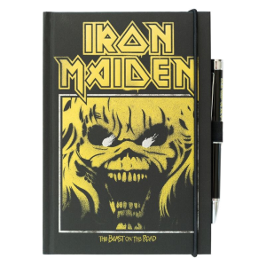 Cuaderno A5 premium boligrafo proyector Iron Maiden