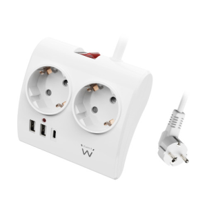 Ewent EW3870 base multiple 1,5 m 3 salidas AC Interior Blanco Ewent EW3870 base multiple 1,5 m 3 salidas AC Interior Blanco