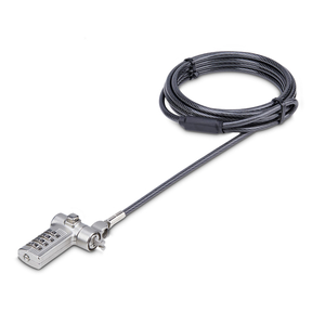 StarTech.com Cable Antirrobo Universal de Portátil de 2m - Candado de Seguridad para Portátil - Serializado - con Clave de Combi