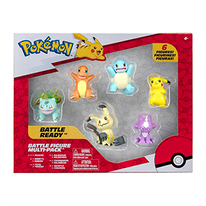 Pack de 6 figuras Pokemon Battle Ready de 5 cm