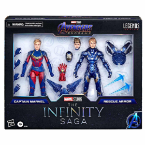 Blister 2 figuras Captain Marvel Rescue Armor The Infinity Saga Endgame Los Vengadores Avengers Marvel 15cm