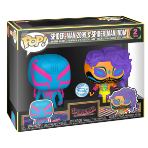 Blister 2 figuras POP Spider-Man Spider-Man 2099 Spider-Man India Exclusive Blister 2 figuras POP Spider-Man Spider-Man 2099 Spider-Man India Exclusive