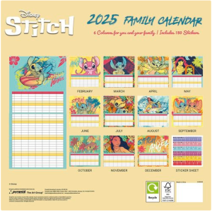 Calendario planificador familiar Stitch Disney Calendario planificador familiar Stitch Disney