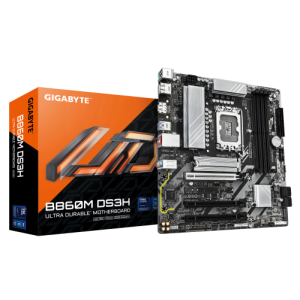 GIGABYTE B860M DS3H Placa base - CPUs Intel Core Ultra, VRM de 5+1+2+1 fases, hasta 9066MHz DDR5, 1xPCIe 5.0 + 1xPCIe 4.0 M.2, L
