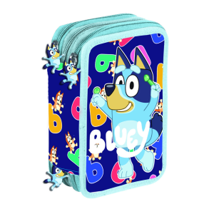 Plumier Miniplay Bluey triple Plumier Miniplay Bluey triple