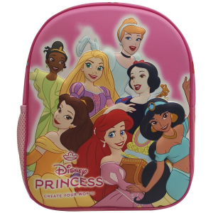 Mochila 3D Rose Princesas Disney 29cm Mochila 3D Rose Princesas Disney 29cm