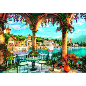 Puzzle Balcony view of Lake Como High Quality 1000pzs