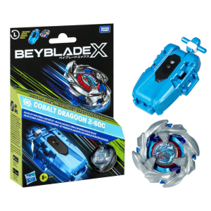 Set Premium lanzador con cuerda y top Cobalt Dragoon 2-60C Beyblade X en GAME.es