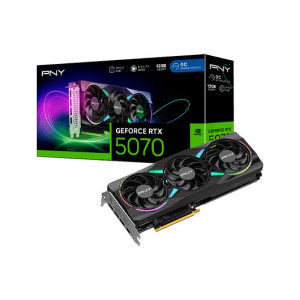 PNY GeForce RTX 5070 ARGB OC Triple Fan 12GB GDDR7 DLSS4  - Tarjeta Gráfica Nvidia