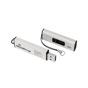 PENDRIVE 32GB USB 32 MEDIARANGE SILVER-BLACK PENDRIVE 32GB USB 32 MEDIARANGE SILVER-BLACK