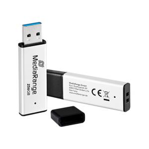 MediaRange MR1903 unidad flash USB 256 GB USB tipo A 3.2 Gen 1 (3.1 Gen 1) Negro, Plata