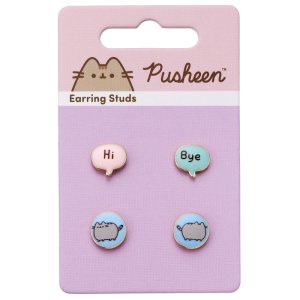 Set 3 pares pendientes Hi Bye Pusheen en GAME.es