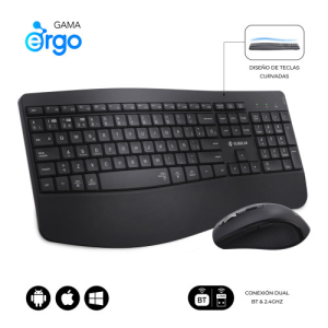 SUBBLIM Teclado con raton COMBO DUAL OFFICE PROWAVE BLACK SUBBLIM Teclado con raton COMBO DUAL OFFICE PROWAVE BLACK