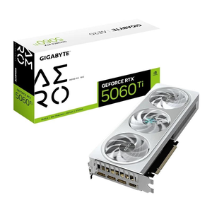 GIGABYTE GeForce RTX 5060 Ti AERO OC 16G Tarjeta Gráfica – 16 GB GDDR7, 128 bits, PCI-E 5.0, 2647MHz Frecuencia del núcleo, 3 x