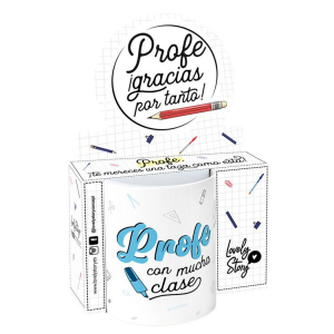 Taza Profe Con Mucha Clase 330ml