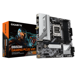 GIGABYTE B650M GAMING PLUS WIFI Placa base - Procesadores AMD Ryzen 9000, VRM de 5+2+2 fases, hasta 8000 MHz DDR5, 2xPCIe 4.0 M.