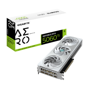 GIGABYTE GeForce RTX 5060 Ti AERO OC 8G Tarjeta Gráfica – 8 GB GDDR7, 128 bits, PCI-E 5.0, 2647 MHz Frecuencia del núcleo, 3 x