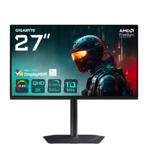 GIGABYTE MO27Q2 27 Monitor Gaming OLED QHD 2560 x 1440 240Hz 003ms 250 cd m² Display HDR True Black 400 HDMI 21 Displ