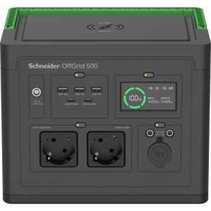 SCHNEIDER OFFGRID PORTABLE POWER STATION 500 517 WH LITHIUM-ION 2 SCHUKO SINEWAVE en GAME.es