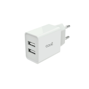 CARGADOR COOL 2USB 2,4 AMP WHITE CARGADOR COOL 2USB 2,4 AMP WHITE