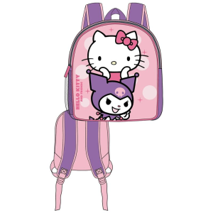 Mochila 3D Kuromi Hello Kitty 30cm