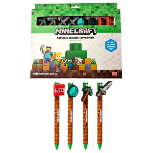 Blister 8 boligrafos colores borrables Minecraft Blister 8 boligrafos colores borrables Minecraft