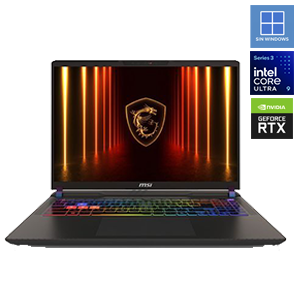 MSI Vector 18HX AI A2XWHG Intel Core Ultra 9 - RTX 5070Ti - 32GB - 1TB SSD - 18´´ - FreeDOS - Ordenador Portátil GAMING