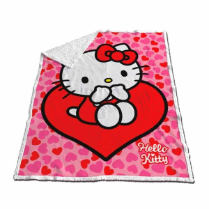 Manta coralina sherpa Hello Kitty 120x150cm en GAME.es