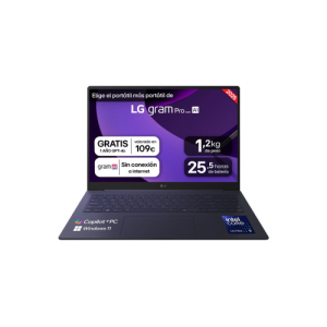 LG Gram Pro 16Z90TS-G.AU99B ordenador portatil Copilot+ PC Intel Core Ultra 9 288V Portátil 40,6 cm (16") 2.5K 32 GB LPDDR5x-SDR