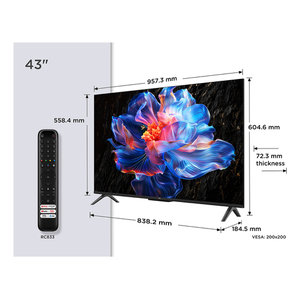 TCL P6K 43P6K Televisor 109,2 cm (43") 4K Ultra HD Smart TV Wifi Metálico