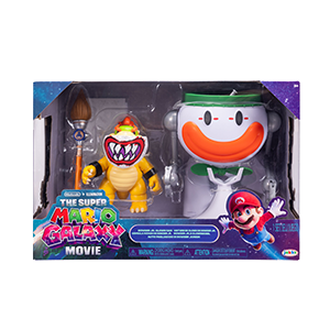 Pack Vehículo Super Mario Galaxy - Clown Car con Funciones y Figura Bowser Premium de 13 cm