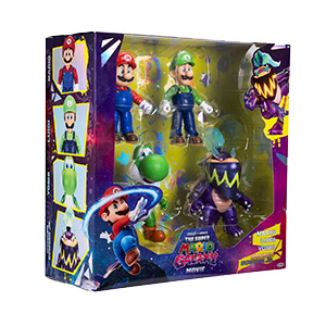 Pack de 4 figuras premium Super Mario Galaxy  de 13 cm