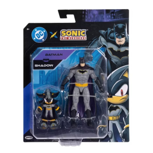 Pack de Figuras Premium Sonic x DC - Shadow de 7 cm y Batman de 15 cm
