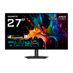 GIGABYTE MO27Q28G Monitor Gaming OLED 27 QHD 2560 x 1440 280Hz 0,03ms 335 cd m² Display HDR True Black 500 HDMI 21 Dis
