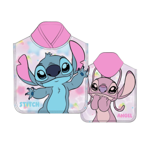 Poncho toalla Angel Stitch Disney microfibra